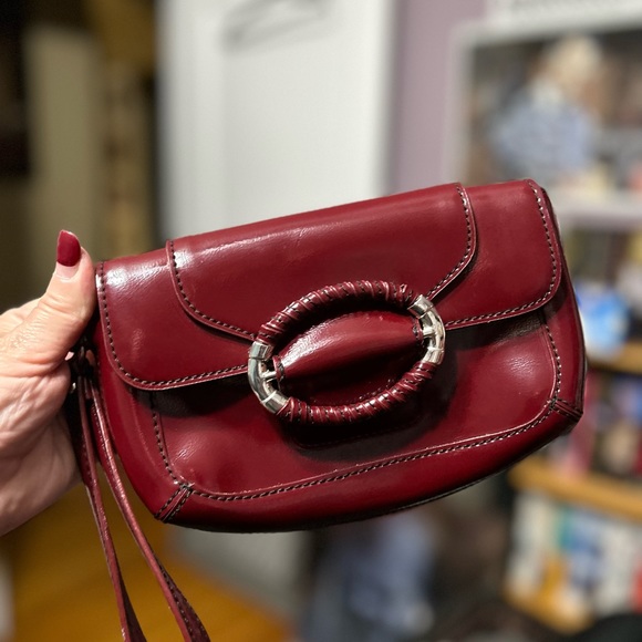 Ann Taylor Wristlet Deep Ruby Red - Picture 5 of 5